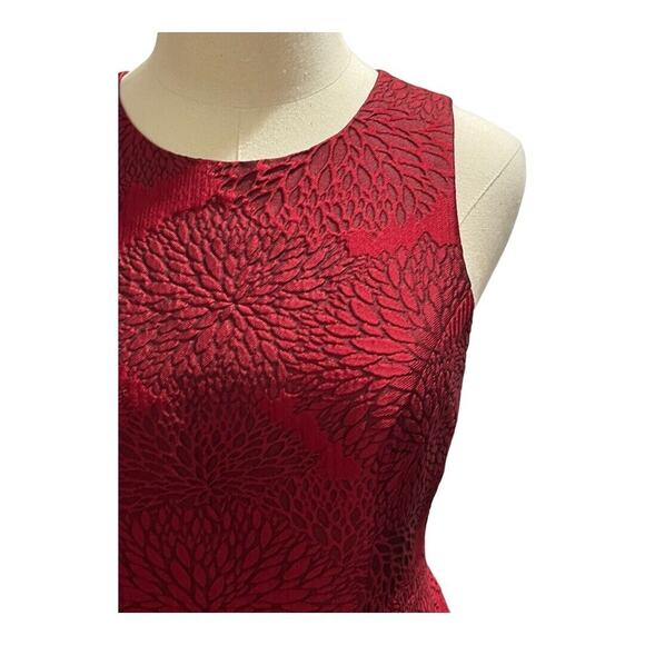 Shoshanna Midnight Coraline Red Jacquard Print Sleeveless High-Low Dress Sz 8 - Picture 5 of 16